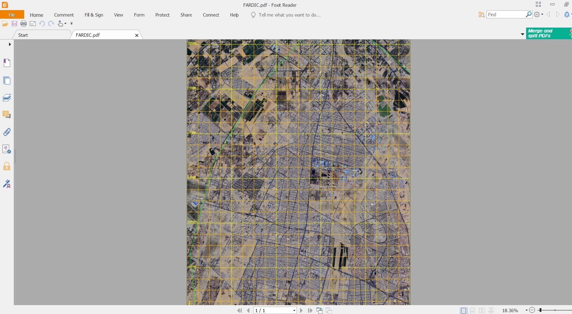 نقشه PDF شهر فردیس کرج با سیستم UTM