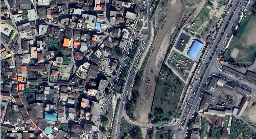 تصویر ارتوفتو و عکس هوایی با پهپاد با مقیاس 1:500 شهر آمل