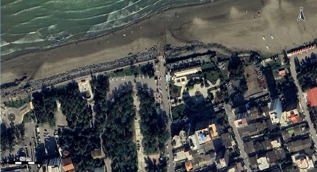 تصویر ارتوفتو شهر محمودآباد و عکس هوایی با پهپاد با مقیاس 1:500 شهر محمودآباد