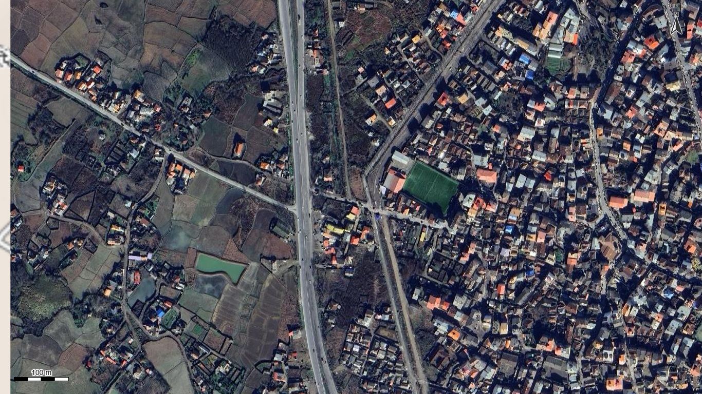 تصویر ارتوفتو صومعه سرا و عکس هوایی با پهپاد با مقیاس 1:500 شهر صومعه سرا