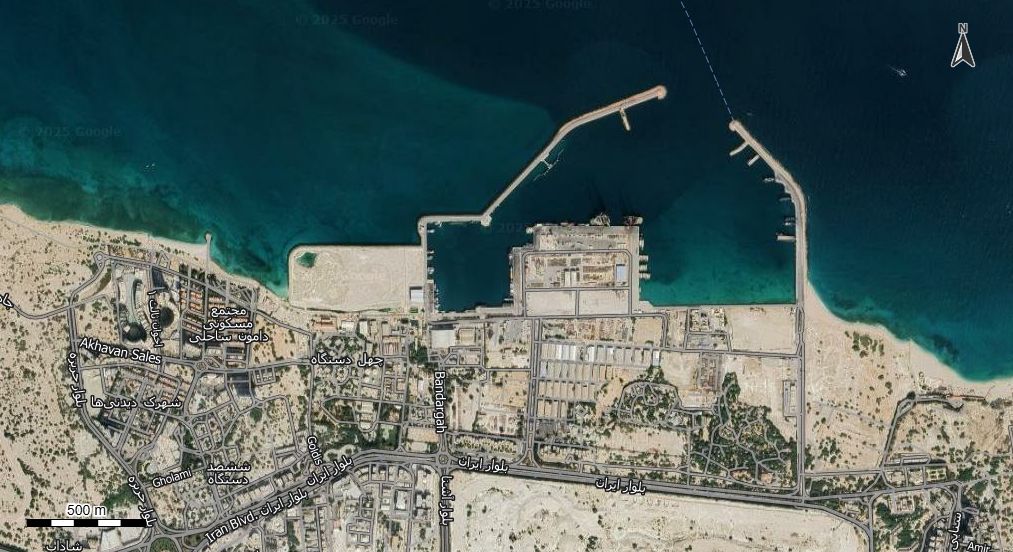 نقشه همراه با تصویر هوایی - ماهواره ای جزیره کیش در اتوکد با مختصات UTM