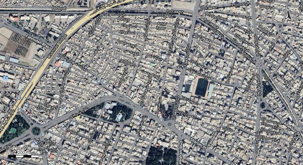 نقشه همراه با تصویر هوایی - ماهواره ای ساوه در اتوکد با مختصات UTM