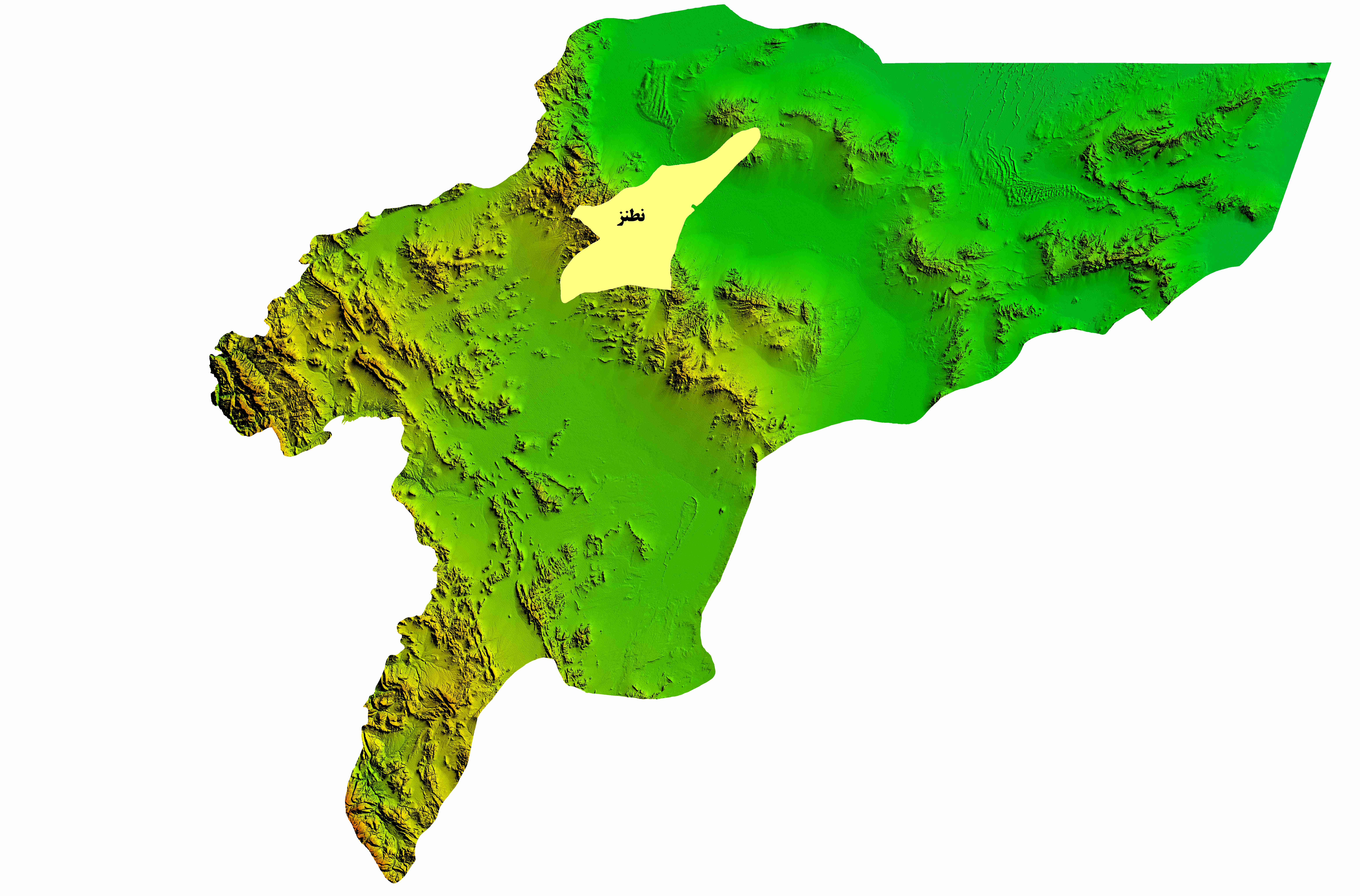 نقشه DEM  استان اصفهان-شهرستان نطنز