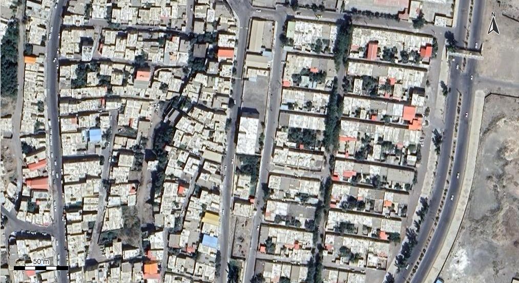 تصویر ارتوفتو شهر لوشان و عکس هوایی با پهپاد با مقیاس 1:500 شهر لوشان