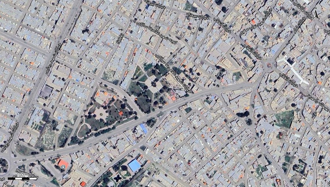 نقشه همراه با تصویر هوایی - ماهواره ای شهر رامهرمز در اتوکد با مختصات UTM