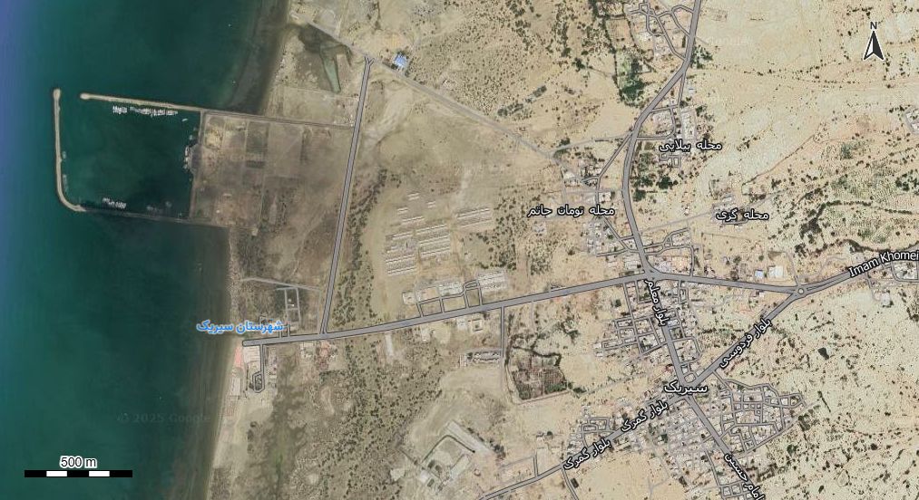 نقشه همراه با تصویر هوایی - ماهواره ای سیرک در اتوکد با مختصات UTM