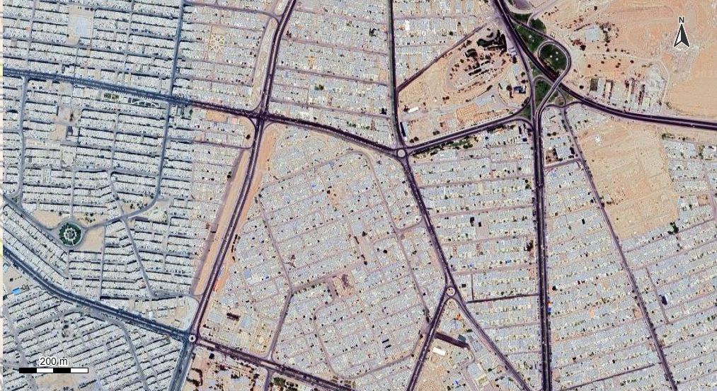 نقشه همراه با تصویر هوایی - ماهواره ای شهر فسا در اتوکد با مختصات UTM