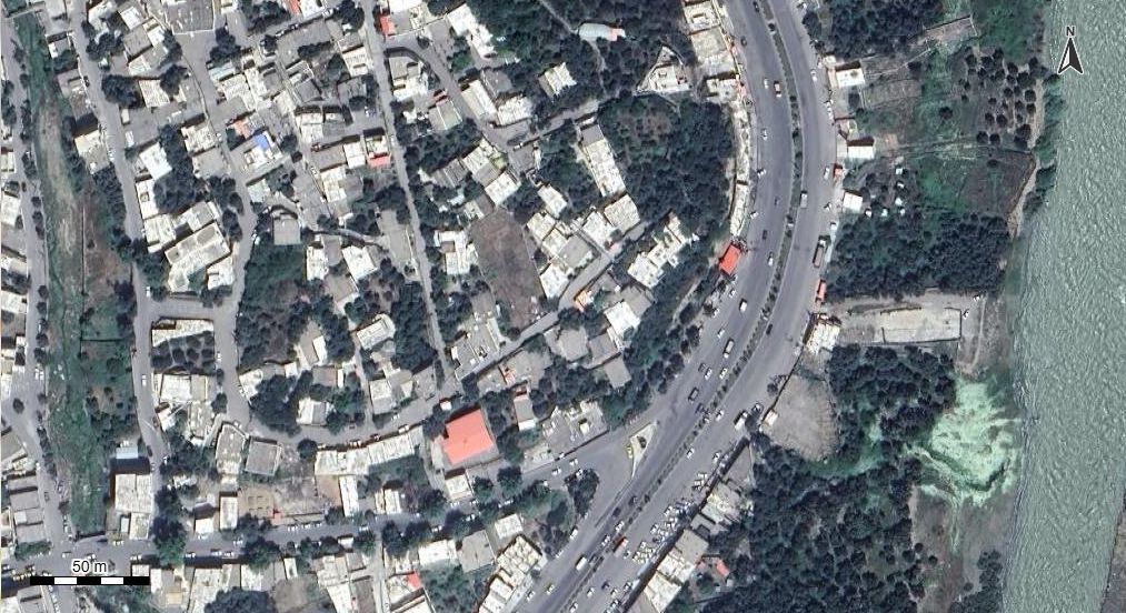 تصویر ارتوفتو شهر رودبار و عکس هوایی با پهپاد با مقیاس 1:500 شهر رودبار