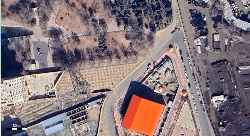 نقشه با تصویر هوایی - ماهواره ای منطقه 18 تهران در اتوکد با مختصات UTM